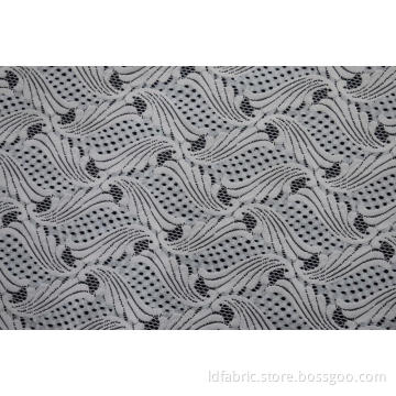 Nylon Cotton Sea Wave Pattern Lace Fabric